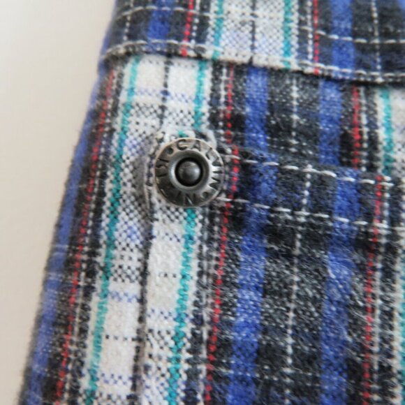 VINTAGE CALVIN KLEIN Y2K Tartan Plaid High Rise Straight Cotton Pants Jeans - Picture 14 of 15